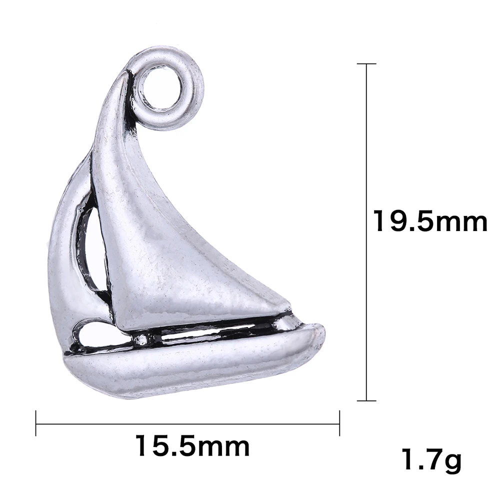 Skyrim 20 шт. серебряного цвета Подвеска для гондолы с парусником морской корабль