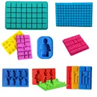 Силиконовый кубик для льда сделай сам, квадратный робот в форме букв, поднос для шоколада, форма для десерта, виски, вечеринки, бара, декоративные инструменты