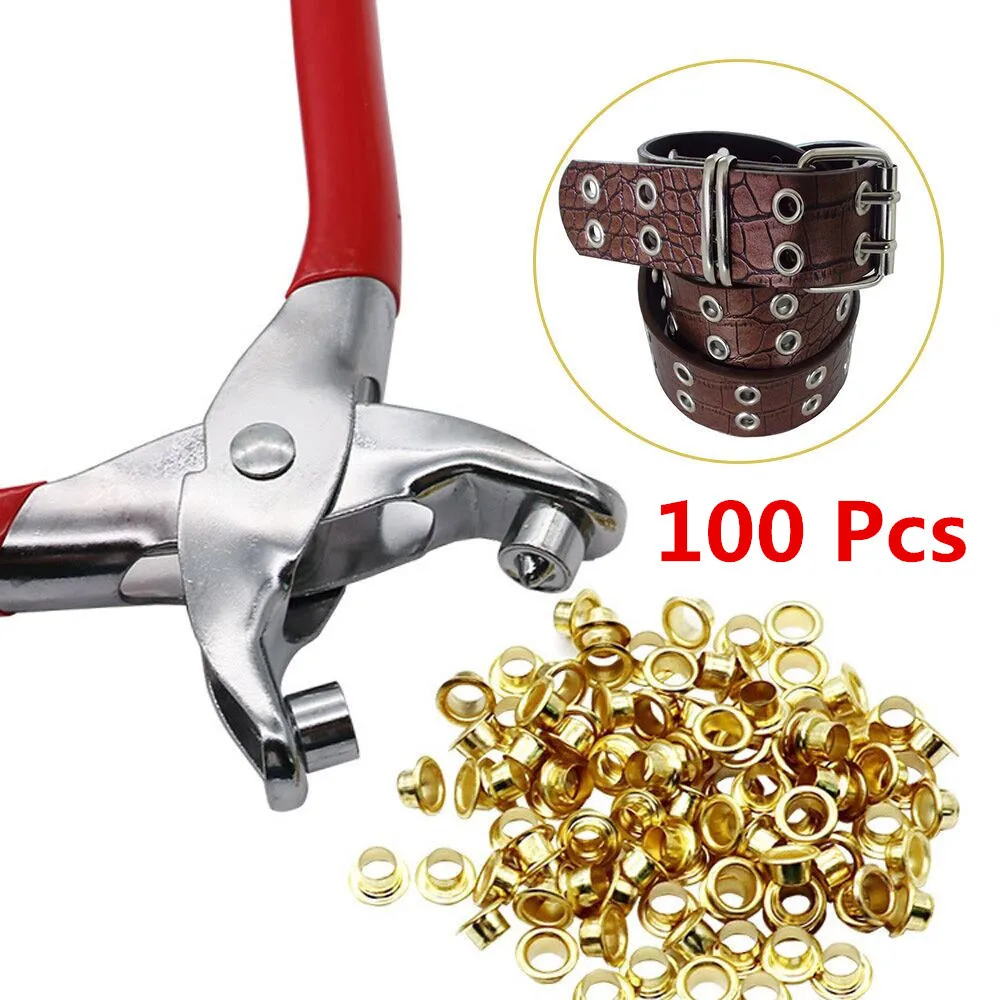 100 шт 4 мм титановые Люверсы с шайбой кожаный инструмент Ремесло ремонт люверсы