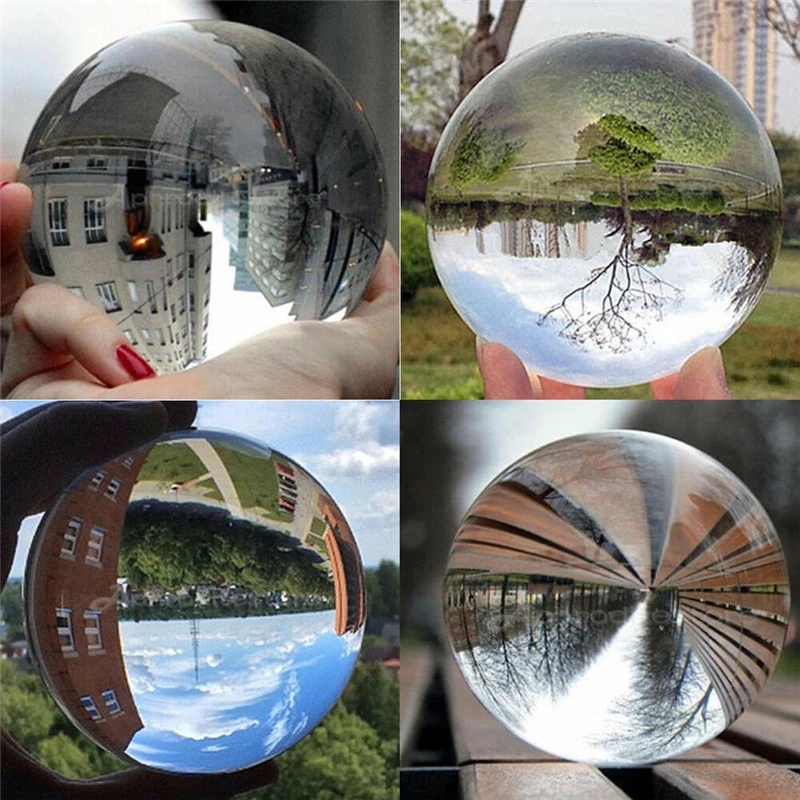 Прозрачный стеклянный хрустальный шар Волшебная Сфера реквизит для фотосъемки Lensball Kristallkugel прозрачный реквизит для фотографий подарки 30-80 мм x 1