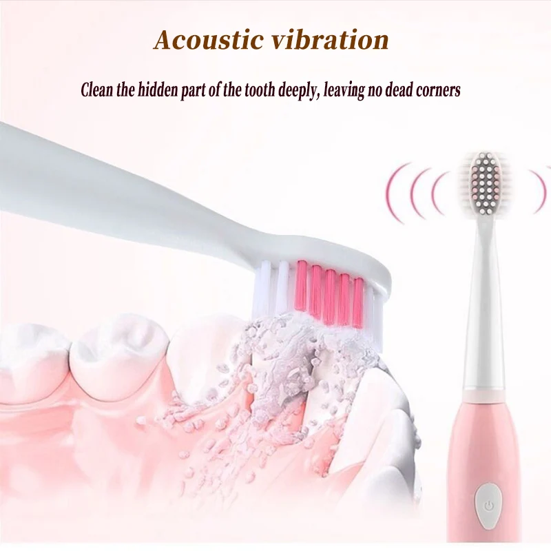 Щетка Зубная ультразвуковая аккумуляторная с зарядкой от USB IPX7|Электрические