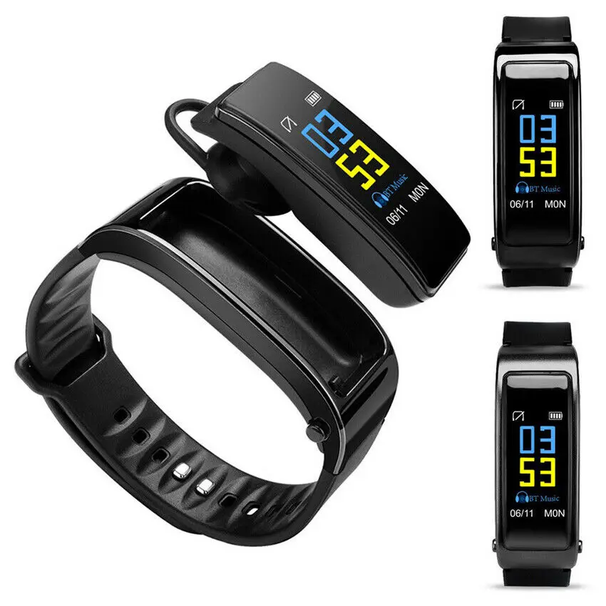 

Smart Bracelet Call Wireless Earphone Music Control Watch Information Reminder Pedometer Heart Rate Sleep Monitor Wristband