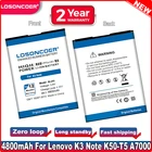 Аккумулятор LOSONCOER BL243 4800 мА  ч для Lenovo K3 Note, аккумулятор Lemon K3 K50-T3S K50-T5 A7000 A7600 A5600 A5500 A5860