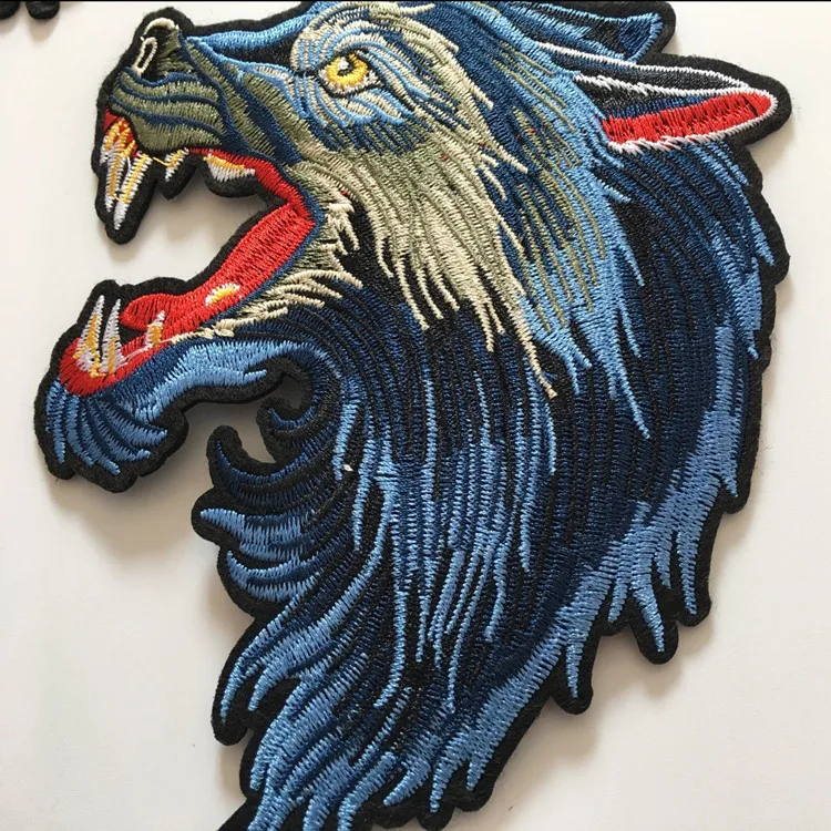 1 Набор/3 шт Волчья Голова аппликация Одежда Вышивка патч ткань клейкая наклейка