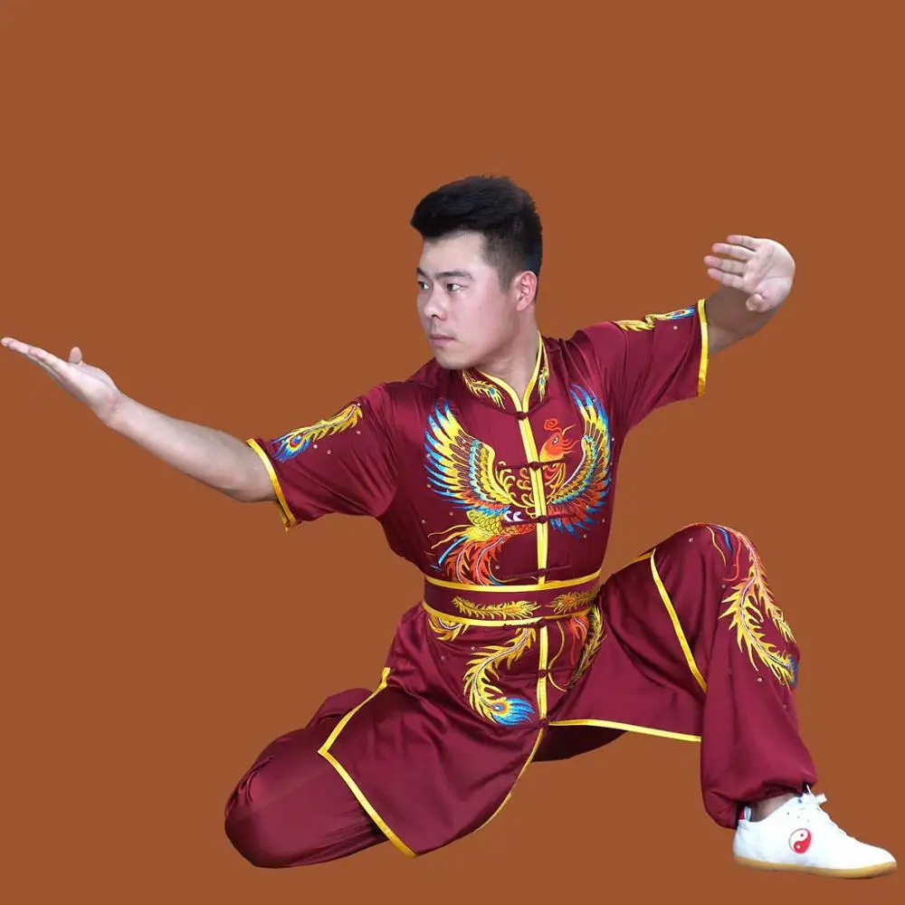 Wushu taichi одежда тайцзи changquan Униформа боевых искусств соревнование вышитая kungfu
