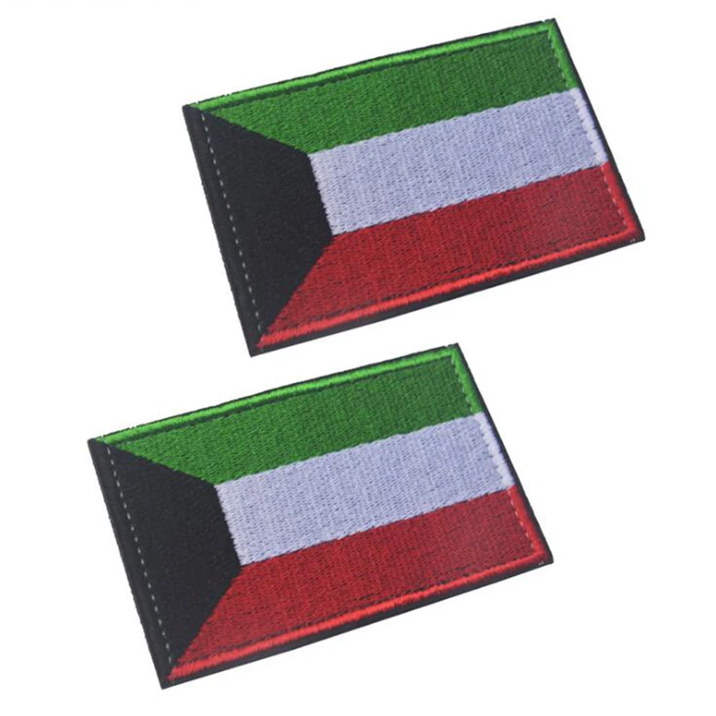 Нашивка с вышивкой в виде флага Кувейта военная тактика нашивка для морального