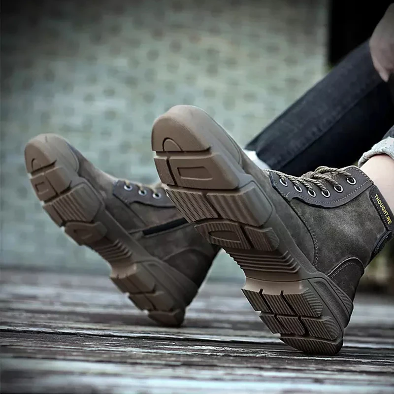 

Fashion Male Snow Boots For Martin Boots Ankle Winter Shoes Suede Motorcycle Boots Waterproof Leather Men Boots Free Shipping