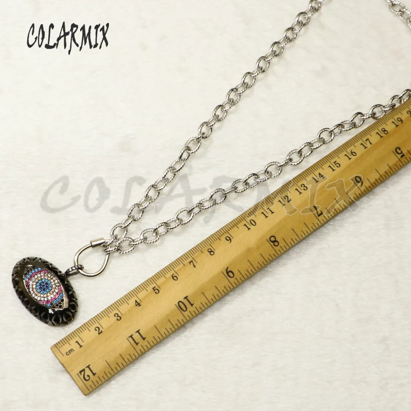 

3Pcs Retro necklace Eye accessories eye pendant necklace big link chain necklace for women 50360
