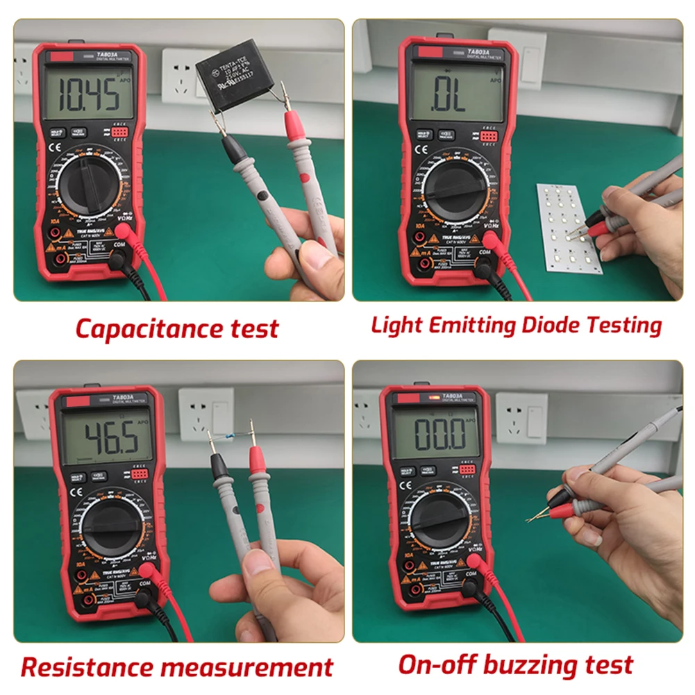 Амперметр предохранитель Вольт тестер Измеритель AC DC Цифровой мультиметр