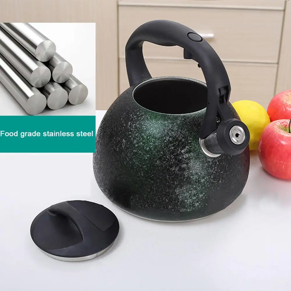 3л чайник из нержавеющей стали со свистком пищевой трещины зернистая поверхность