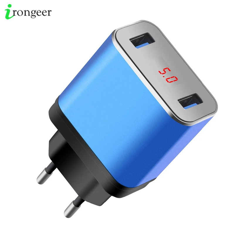 Универсальный двойной USB зарядное устройство светодиодный дисплей Быстрая