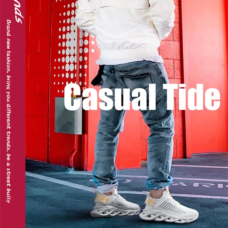 

Large Size Wear-resistant Lace-Up Sport Shoes Males Non Slip Sneakers Mens Light Breathable Shoes