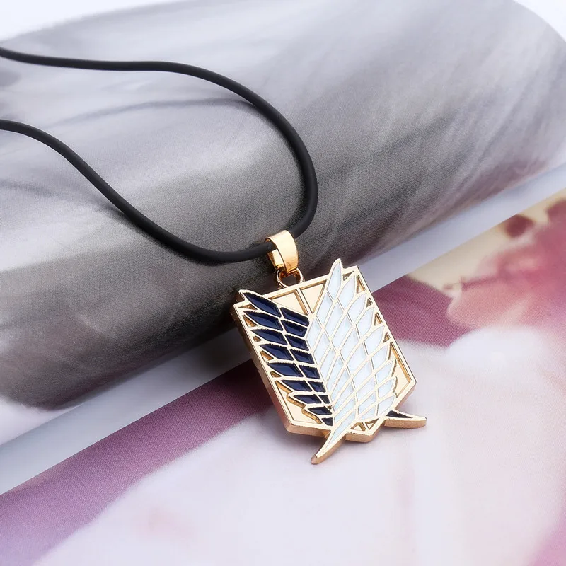 

Attack On Titan Necklace Pendants Wings of Liberty Eren Levi Scouting Legion Anime Shingeki No Kyojin Cosplay Jewelry Props Gift