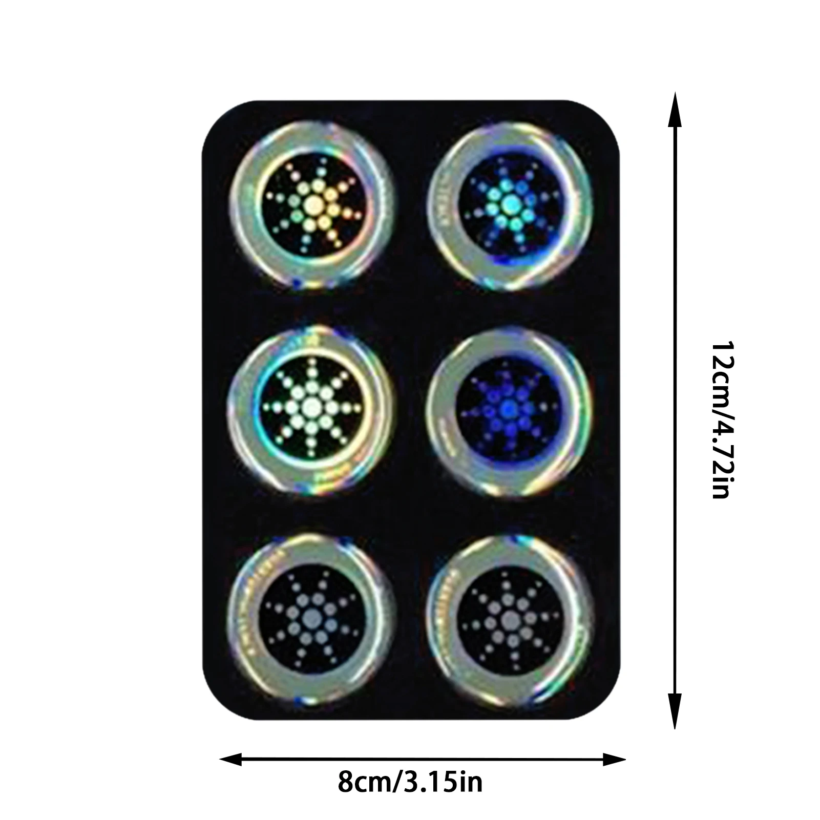 

6 Pcs/Set Mobile Phone Anti-electromagnetic Wave Sticker Round Shape Electromagnetic Shield Stickers Anti-radiation Protection