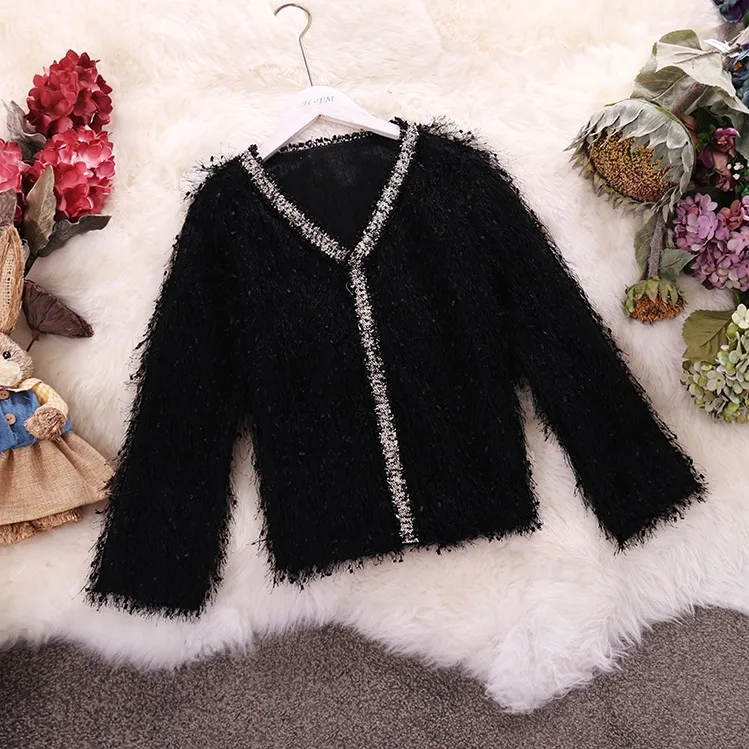 Новинка Осень-зима 2019 женские блузки с V-образным вырезом и длинными рукавами