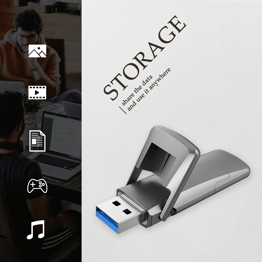 

USB 3.2 TYPE C USB Flash Drive Pen Drive 128GB USB Stick High Speed Pendrive Fallproof External Storage Device