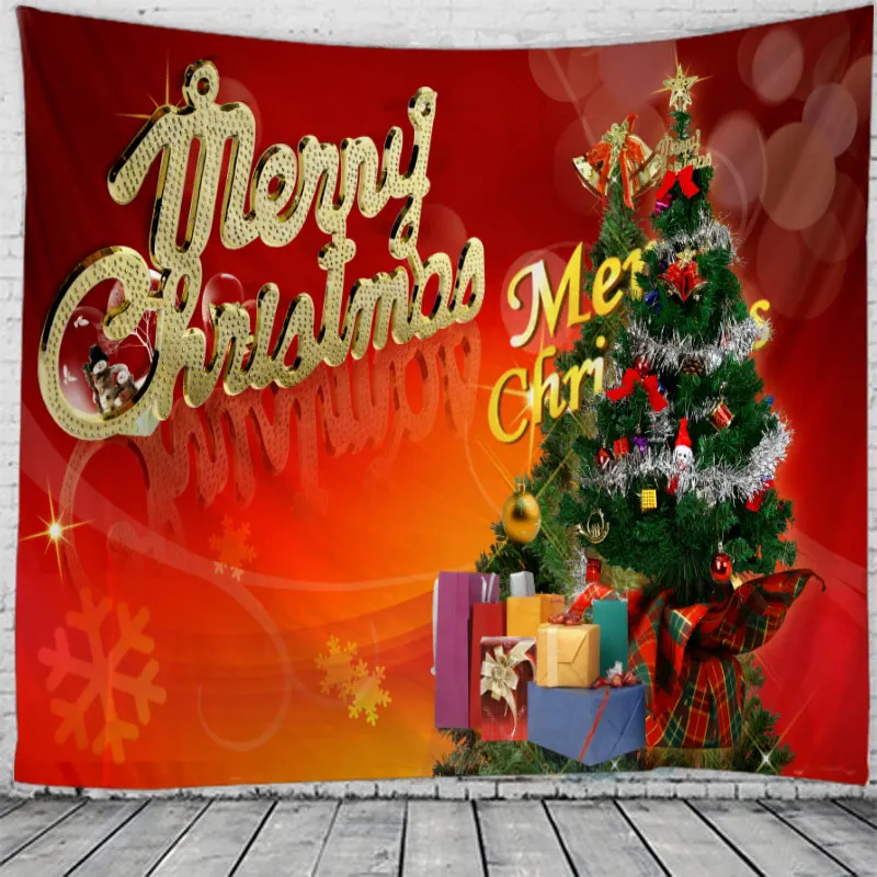 Рождественская елка Weltexhome настенный гобелен с рождественским принтом для дома