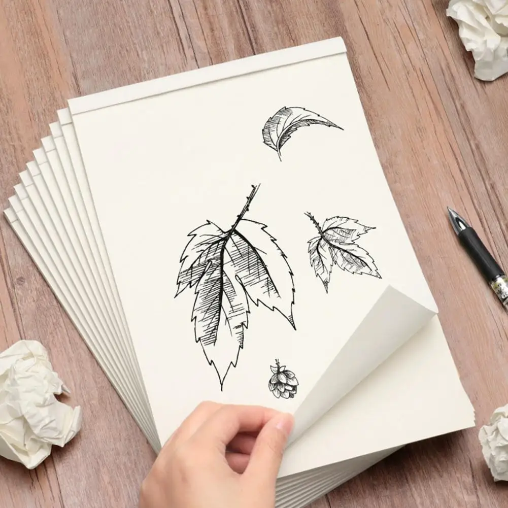 Блокнот А4 с внутренней страницей утолщенная бежевая тетрадь для набросков