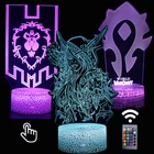 Настольная лампа Орда альянса, 16 цветов, с 3d-изображением иллюзии