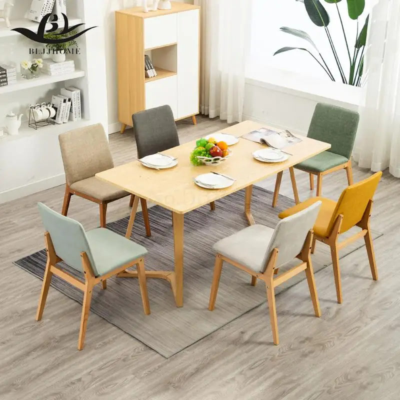 Dining Chair Nordic Home Modern Simple Study Solid Wood Back Office Desk Restaurant Stool Light Luxury |