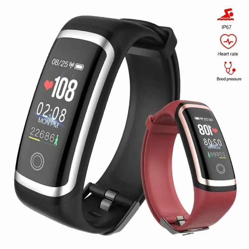 

Lerbyee Fitness Tracker M4 Waterproof IP67 Blood Pressure Smart Bracelet Bluetoo