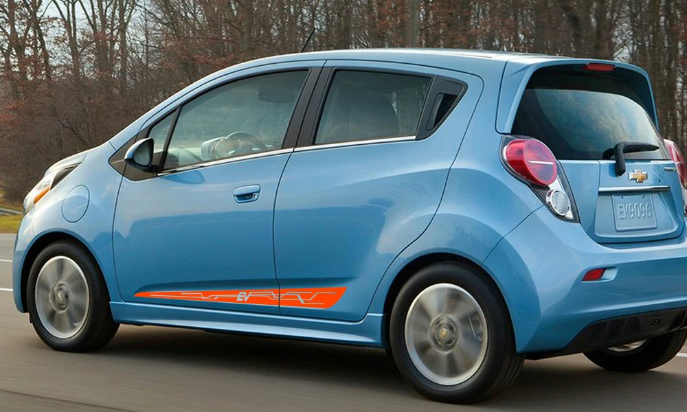 2 шт. для Chevrolet Spark автомобильные боковые наклейки на дверь авто Спортивная графика виниловая пленка наклейки автомобильный Стайлинг автомобильные принадлежности для тюнинга