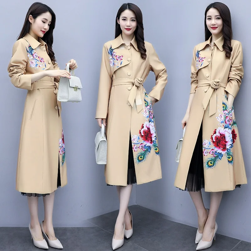 Тренчкот женский демисезонный приталенная элегантная ветровка повседневный