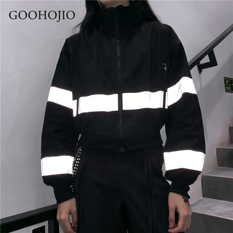 

GOOHOJIO 2021 New Spring and Autumn All-match Jackets Women Loose Chic Cool Women Coats Fashionable Oversized Jackets for Women