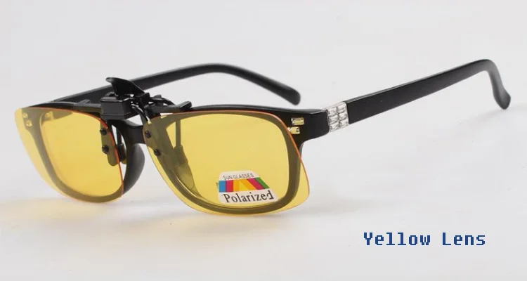 Small Высококачественные поляризованные солнцезащитные очки es Clip on Dark Vision Lens glass es Flip для ночного вождения стекло черное легкое анти-UVA объектив 030-001 - Цвет линз: Small