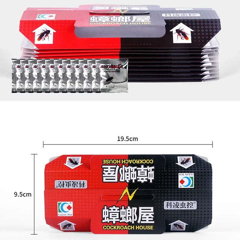 10Pcs Cockroach House Trap Repellent Killing Bait Strong Sticky Catcher Insect Pest Repeller Eco- Friendly | Дом и сад