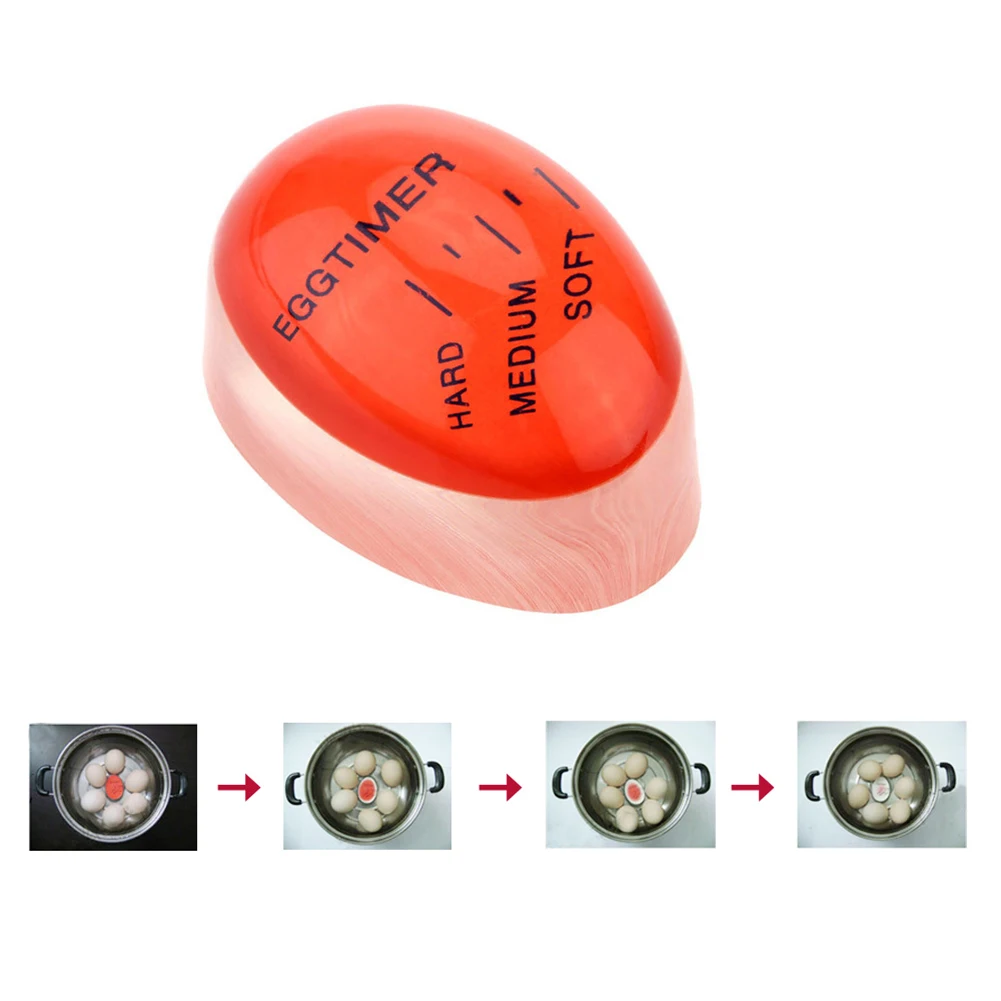 Мини изменяющая Цвет Смола Идеальный вареный таймер для яиц кухонные
