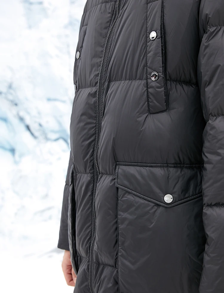 JackJones зимний мужской теплый длинный вертикальный воротник средней длины пальто пуховик | 218412553