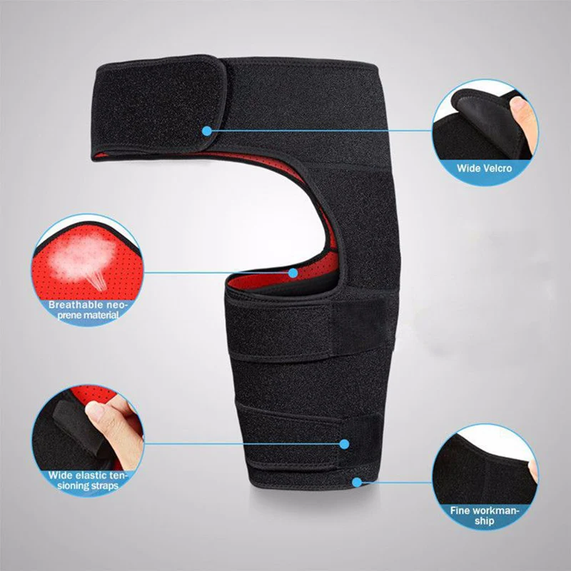 New Groin Support Wrap Hip Joint Waist Sacrum Pain Relief Strain Arthritis Protector Thigh Brace(Left/right ) | Спорт и развлечения
