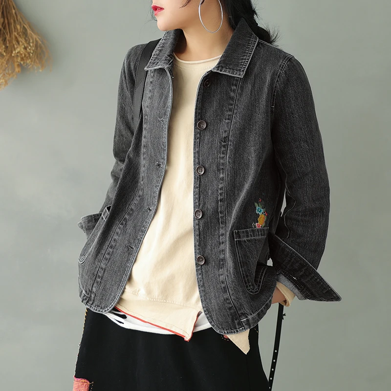 2020 весенне-осенние куртки модные женские свободные Универсальные джинсовые