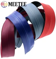 meetee 2meter 3 5 nylon coil waterproof zipper color coded reverse zip with slider diy garment outdoor bags sewing accessories
