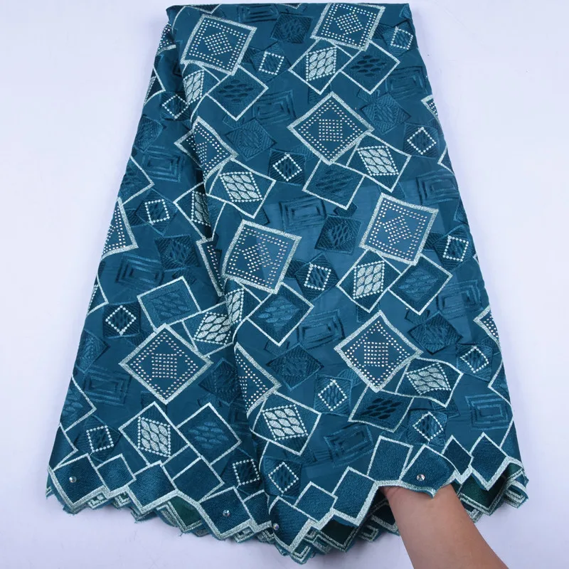 Чистая белая африканская кружевная ткань Высококачественная швейцарская вуаль