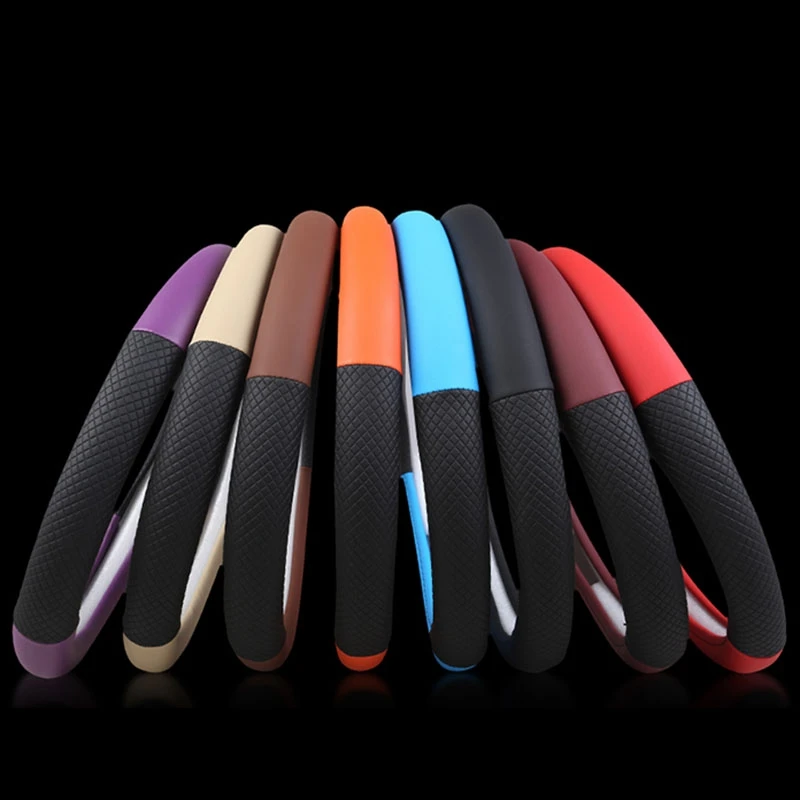 

Car-Styling Steering Wheel Cover Imitation Dermis Cars Wheel Covers Anti Slip Universal Auto Accessories