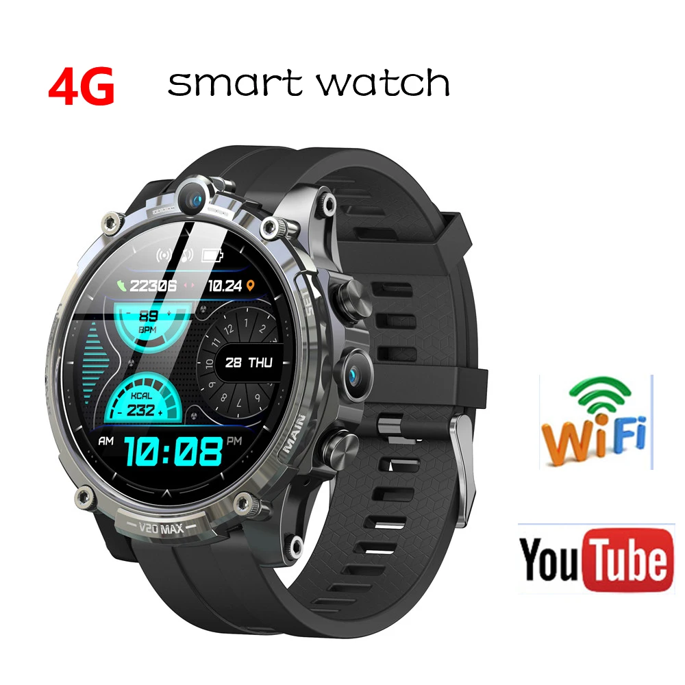 

4G Smart Watch Android Dual Camera Card Face Recognition Video Wifi Internet Navigation Positioning Watch Adult Mobile Phone Sim