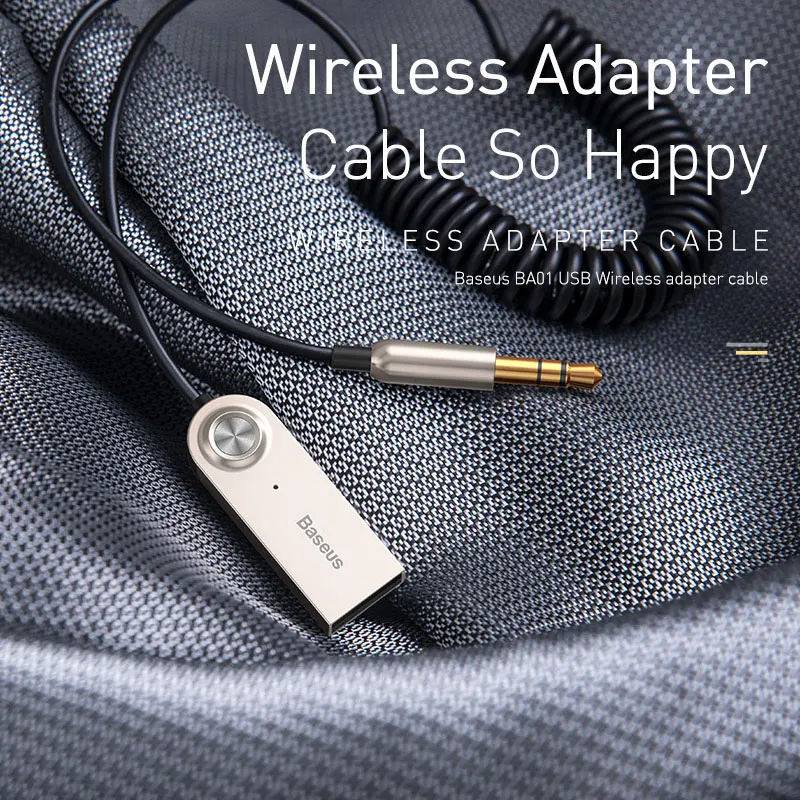 Baseus USB Bluetooth адаптер Aux Bluetooth адаптер V5.0 приемник аудио передатчик кабель программный ключ для автомобиля 3,5 мм разъем автомобильный адаптер кабель bluetooth адаптер блютуз адаптер usb bluetooth