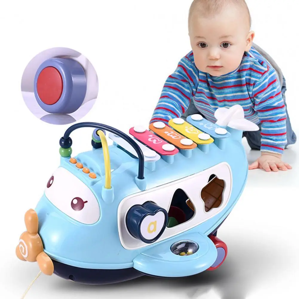 Креативный детский пластиковый самолет 5 Note ксилофонная музыка Инструмент