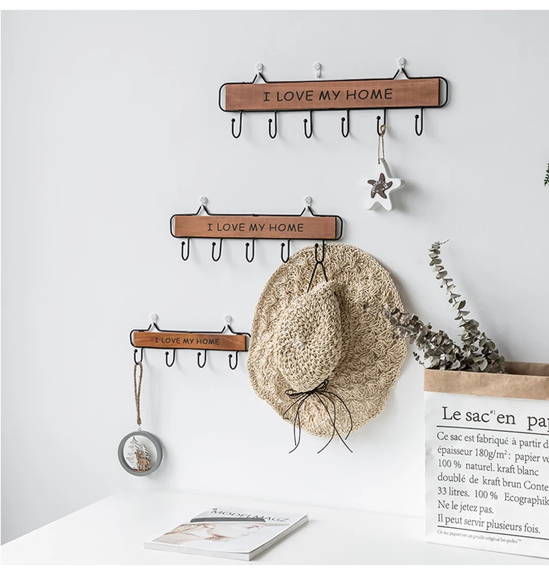 Вешалка крючок 3 Размеры современный минималист стиль деревянная настенная