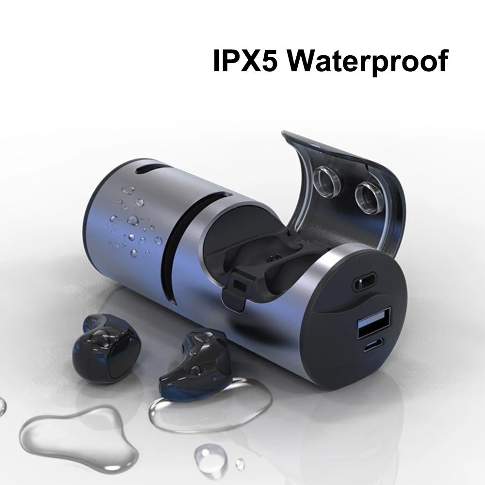 TWS Bluetooth V5.0 беспроводные наушники мини-наушники водонепроницаемые наушники с шумоподавлением с функцией Bluetooth динамика