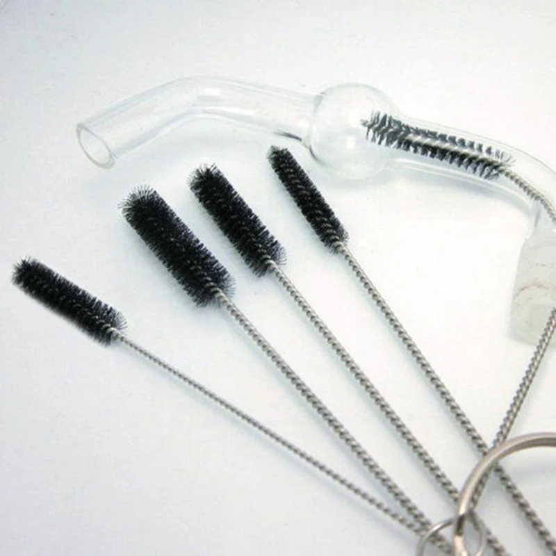 5pcs Pipe Tube cleaning Brush Wire Nylon Flexibl fine long handle Straws Sewing Paint Cleaning brush Stainles steel | Инструменты