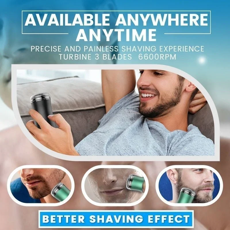 Mini Electric Shaver Pocket Size Waterproof Razor Washable Portable 2 Head Shaving Beard Trimmer Rechargeable Men Machine | Дом и сад