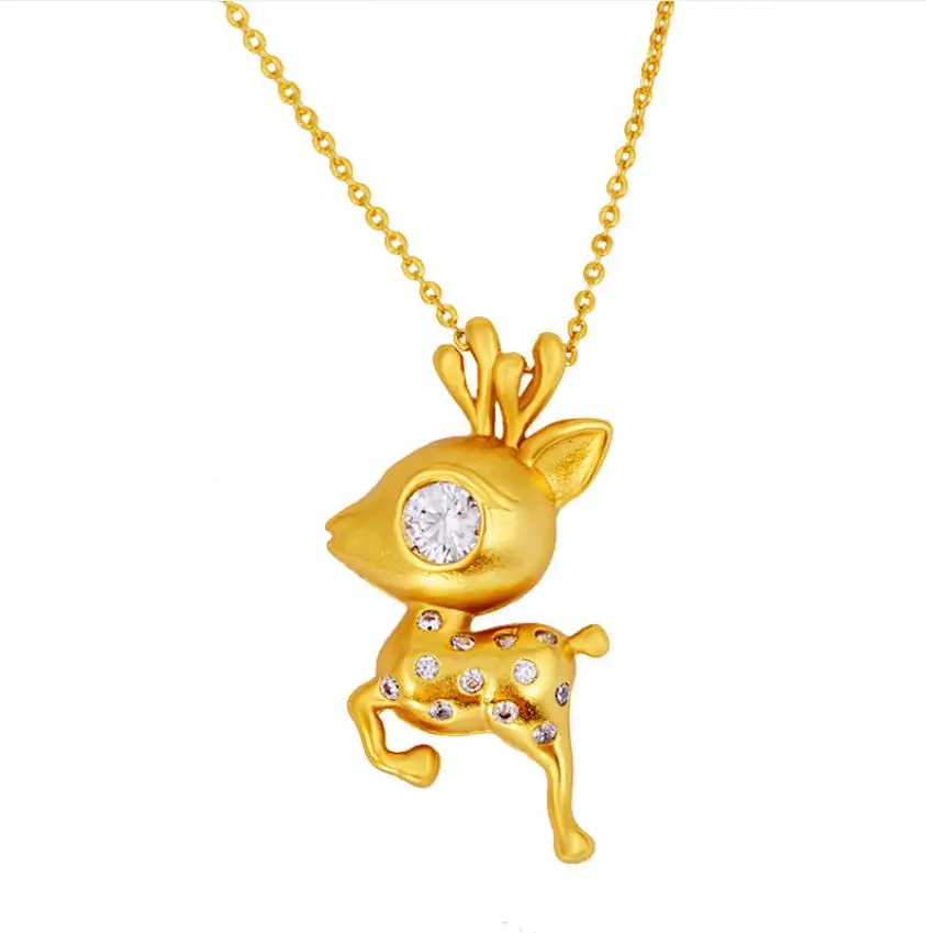 

Hi gold dear ожерелье с подвеской из 24-каратного золота, ювелирные изделия для вечерние с цепочкой, чокер, подарок на день рождения для девушки