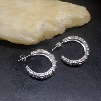 gemstonefactory big promotion unique 925 silver antique amethyst charming women ladies gifts dangle drop earrings 20212226