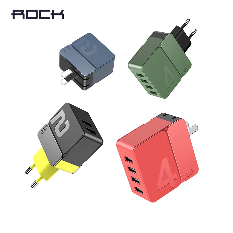 ROCK 5 V/4A USB зарядное устройство Универсальное для мобильного телефона 4 настенное