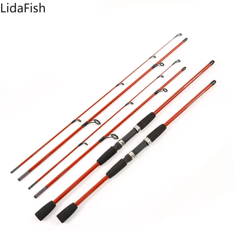 Enlarge Casting/ Spinning fishing rod 1.8M 2.1M Travel Ultra Light Lure rod 3 Sections Carbon Hard Fishing Pole