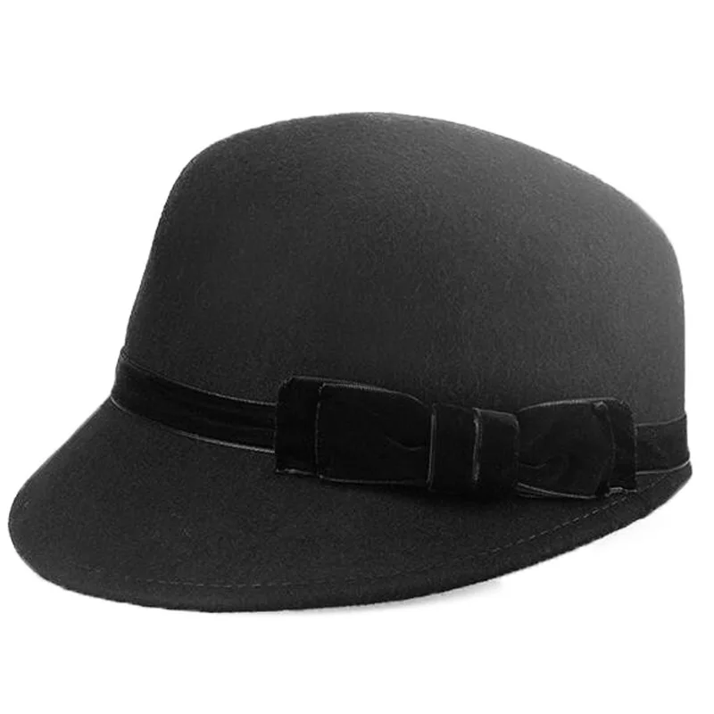 100% австралийская шерстяная фетровая шляпа черные котелки женские широкие шляпы
