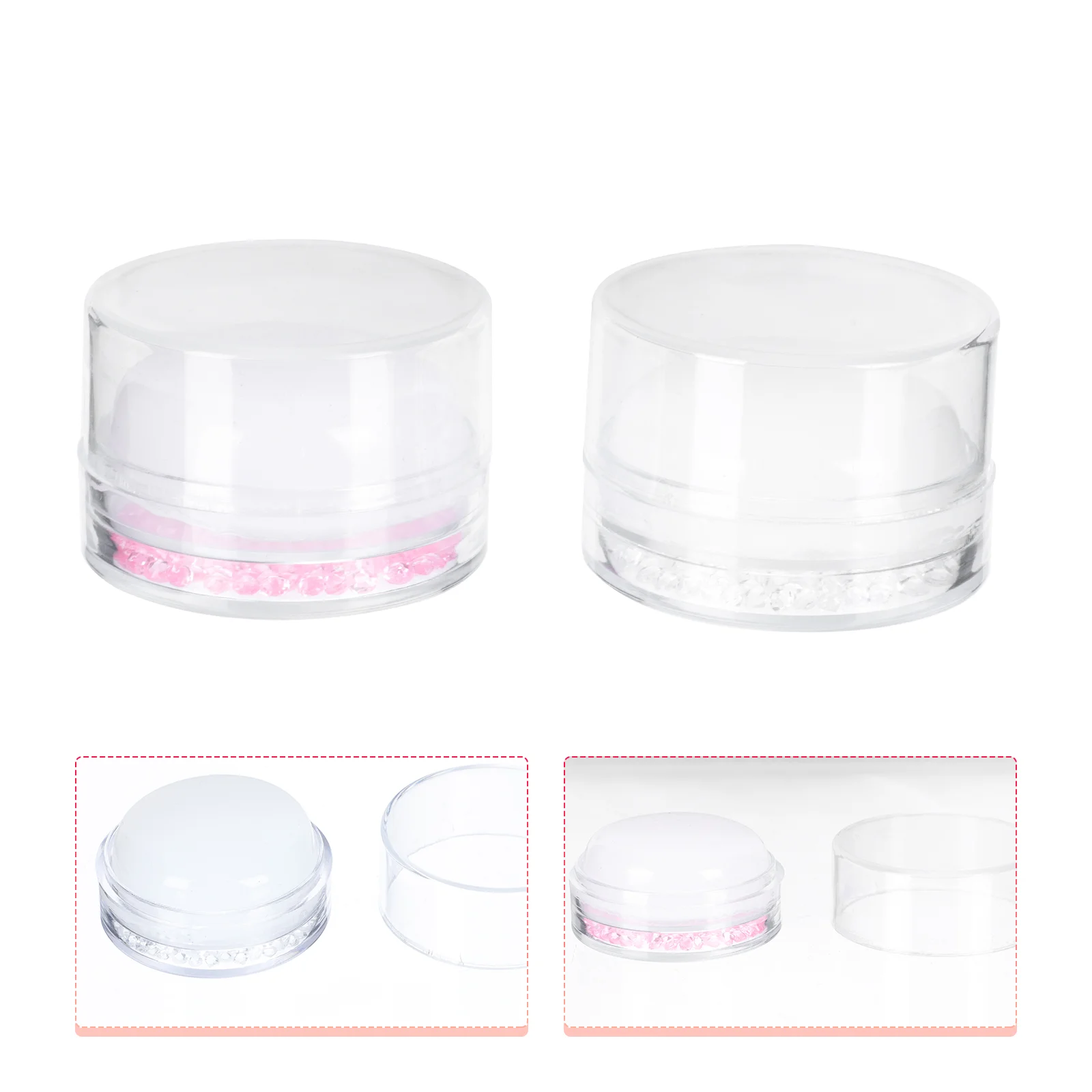 

2Pcs Silicone Head Manicure Stamping Tools Simple Nail Art Stampers for DIY